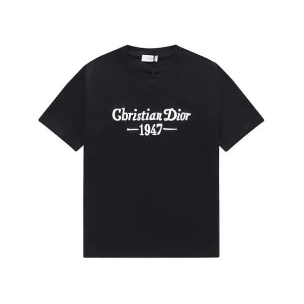디올 남성 블랙 크루넥 반팔티 - Mens Black Tshirts - dio01983x - 1