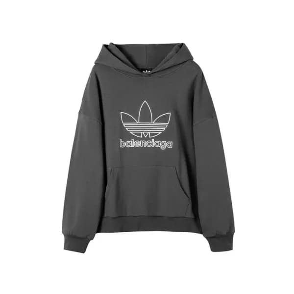 발렌시아가 남/여 캐쥬얼 블랙 후드티 - Unisex Black Hoodie - bal01… - 1