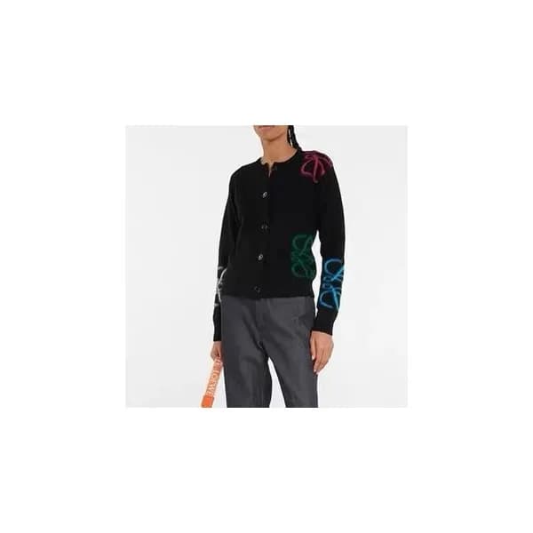 로에베 여성 모던 블랙 가디건 - Loewe Womens Black Cardigan - l… - 1