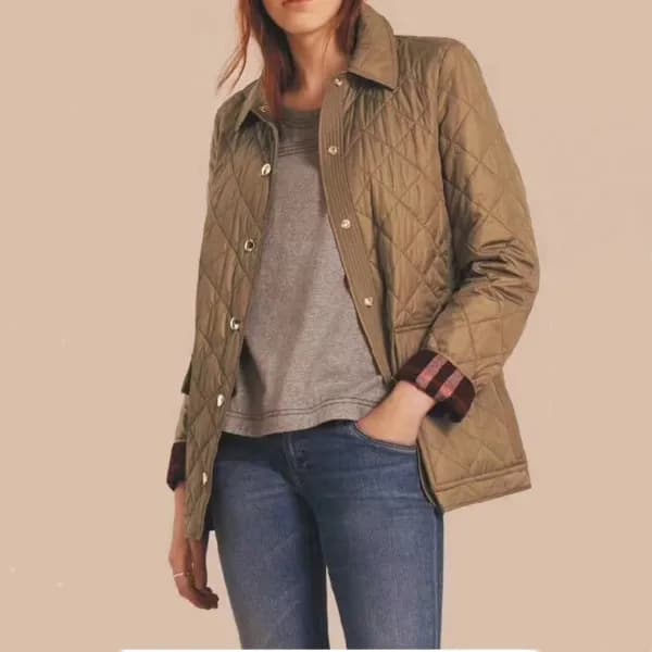 버버리 여성 베이지 다운 자켓 - Burberry Womens Beige Jackets -… - 1