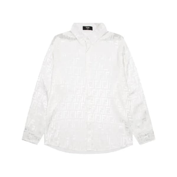펜디 남성 클래식 화이트 셔츠 - Fendi Mens White Tshirts - fen1… - 1