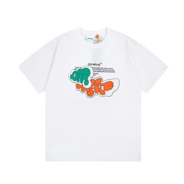 오프화이트 남/녀 모던 화이트 반팔티 - Off white Unisex White Tshi… - 1