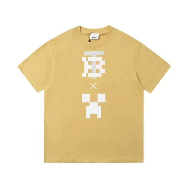 버버리 남성 카멜 크루넥 반팔티 - Burberry Mens Camel Tshirts - … - 1