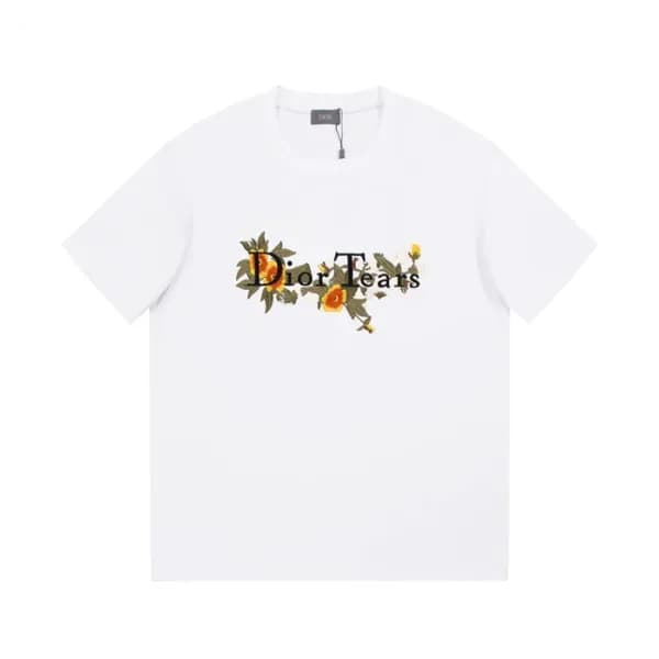 디올 남성 화이트 크루넥 반팔티 - Dior Mens White Short sleeved … - 1