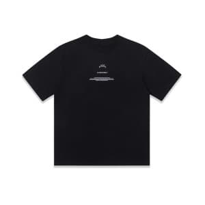 어콜드월 남성 크루넥 블랙 반팔티 - ACW Mens Black Short sleeved …