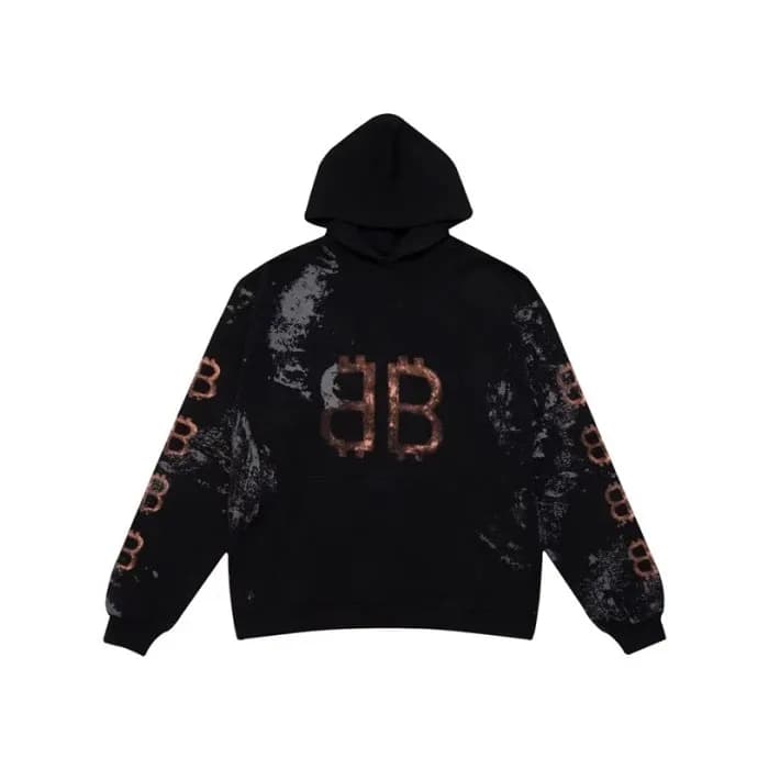 발렌시아가 남성 블랙 후드티 - Balenciaga Mens Black Hoodie - b… - 1