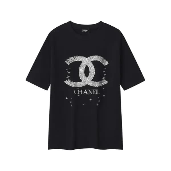 샤넬 남/녀 cc 블랙 반팔티 - Chanel Unisex Black Tshirts - c… - 1