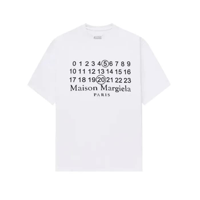 메종마르지엘라 남/녀 화이트 반팔 티셔츠 - Maison Margiela Unisex Wh… - 1