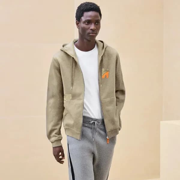 에르메스 남성 집업 후드티 - Hermes Mens Zip-up Hoodie - hec34… - 1
