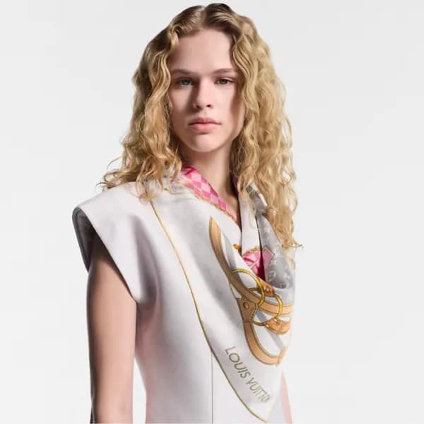 루이비통 여성 실크 스카프 - Louis vuitton Womens Silk Scarf -… - 1
