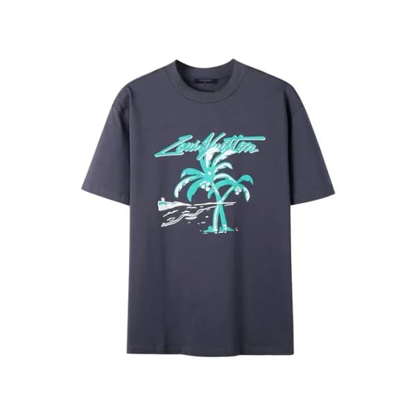 루이비통 남성 라운드 반팔 티셔츠 - Louis vuitton Mens Round Tshi… - 1