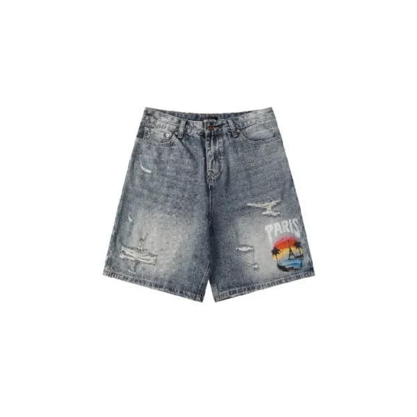 발렌시아가 남성 데님 쇼츠 - Balenciaga Mens Denim Shorts - ba… - 1