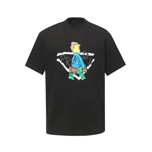 프라다 남성 라운드 반팔티 - Prada Mens Round Tshirt - prc7243… - 1