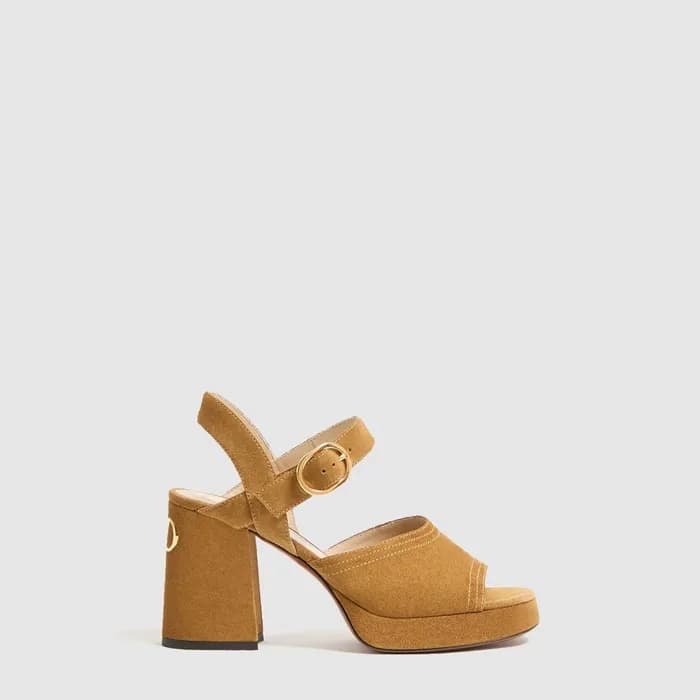 발렌티노 여성 포셋 크러스트 레더 플랫폼 샌들 - Valentino Womens Fawce… - 1