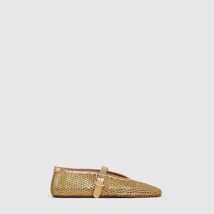 알라이아 여성 피시넷 발레 플랫 슈즈 - Alaia Womens Fishnet Ballet… - 1