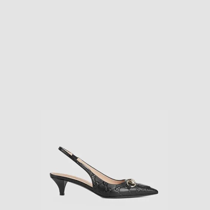 구찌 여성 홀스빗 슬링백 펌프스 - Gucci Womens Horsebit Slingbac… - 1