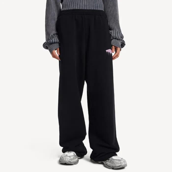 발렌시아가 남성 웻 브러시 루즈핏 트레이닝 팬츠 - Balenciaga Mens Wet B…