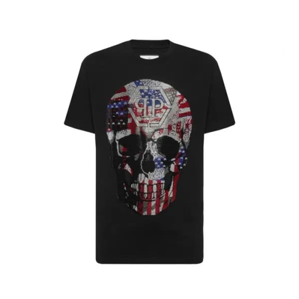 필립플레인 남성 라운드 반팔티 - Philipp-plein Mens Round Tshirt… - 1