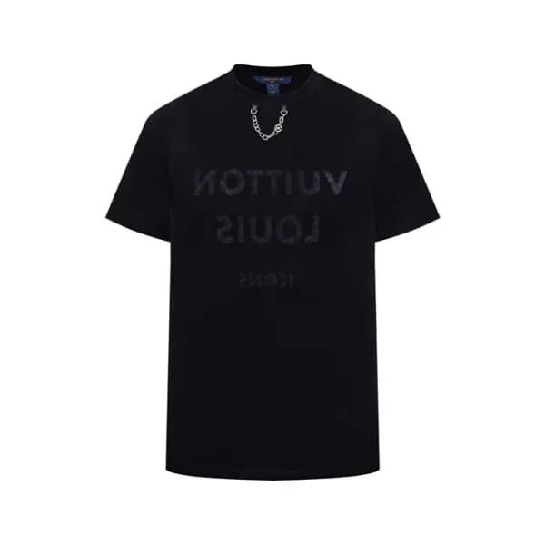 루이비통 남성 라운드 반팔티 - Louis vuitton Mens Short-sleeved… - 1