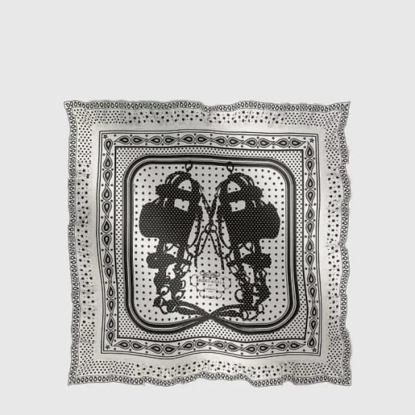 에르메스 여성 브라이즈 드 갈라 폴카 도트 반다나 스카프 - Hermes Womens Br… - 1