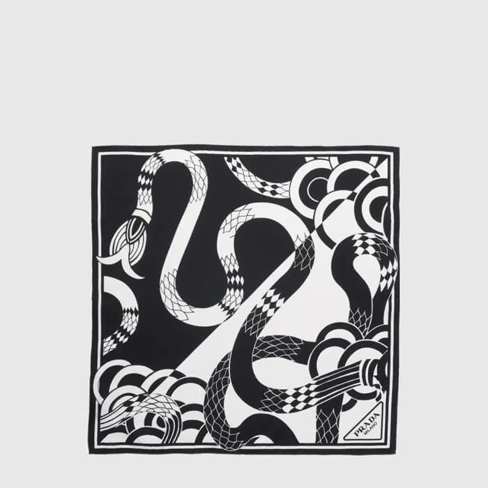 프라다 여성 트윌 스카프 - Prada Womens Twill Scarf - acc10286x - 1