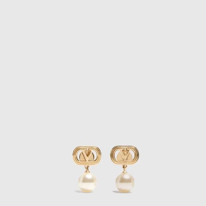 발렌티노 여성 펄 메탈 이어링 - Valentino Womens Pearl Metal Earring - acc10381x - 1