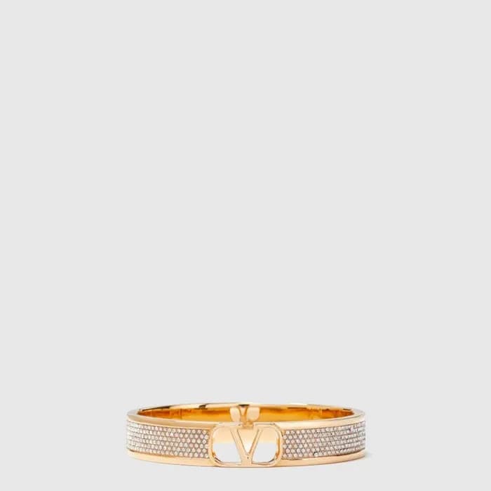 발렌티노 여성 브이로고 크리스탈 브레이슬릿 - Valentino Womens V-Logo Crystal Bracelet - acc10414x - 1