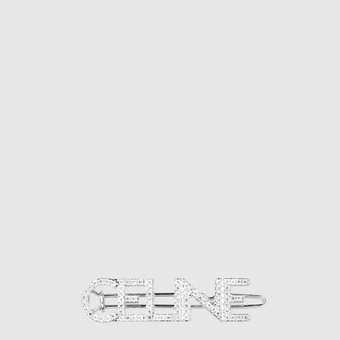 셀린느 여성 크리스탈 모노크롬 헤어 클립 - Celine Womens Crystal Monochrome Hair Clip - acc10441x - 1