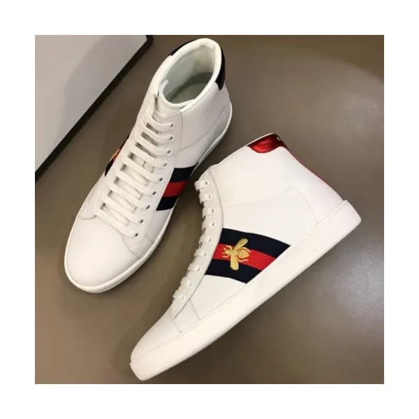 GUCCI 2018 MENS LEATHER ACE ANKLE SKEAKERS - 구찌 남성… - 1