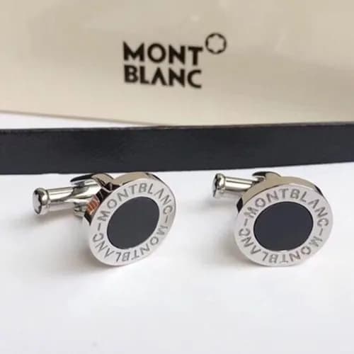 MONTBLANC MENS WHITE GOLD CUFFS - 몽블랑 남성용 18k도금…