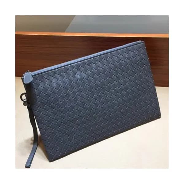 Bottega Veneta Leather Gray Clutch Bag,30cm - 보테가 …