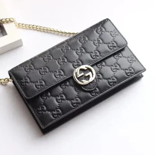 Gucci GG Jacquard Buckle Chain Shoulder Bag,19CM -… - 1