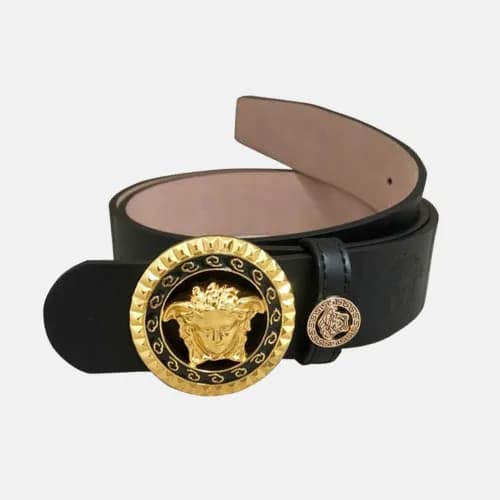 Verasace 2019 Mens Medusa Steel Buckle Leather Be… - 1