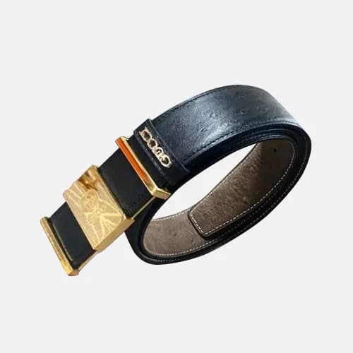Gucci 2019 Mens Box Logo Steel Buckle Reversible L… - 1