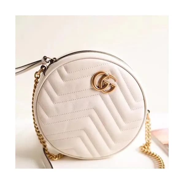 Gucci GG Marmont Mini Round Women Shoulder Bag,18.… - 1
