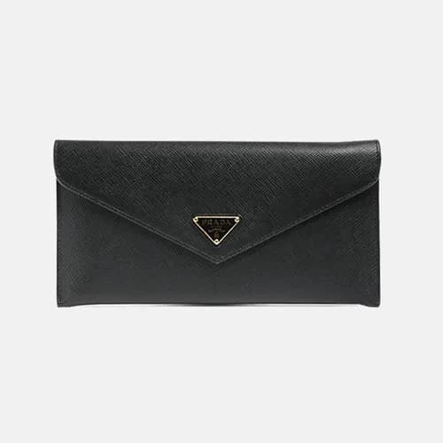Prada 2018 Womens Saffiano Steel Logo Long Wallet … - 1