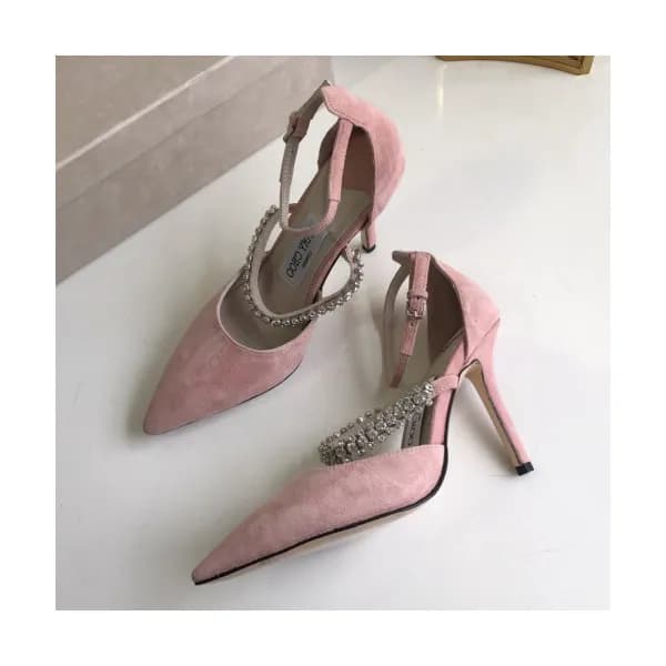 Jimmy-Choo 2019 Ladies Embellished Crystal Suede S… - 1