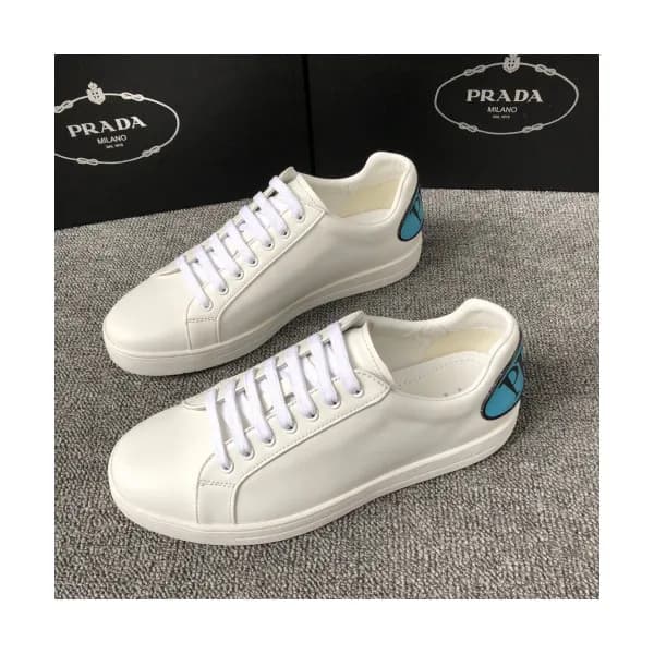 Prada 2019 Mens Business Cajual Logo Leather Sneak… - 1