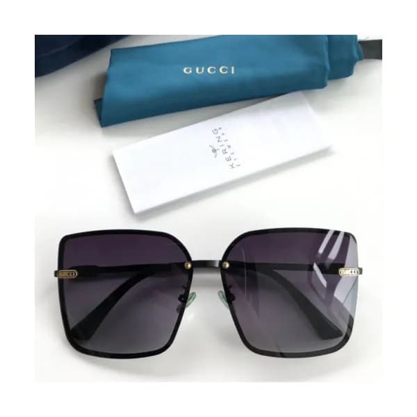 Gucci 2019 Mens Retro Metal Logo Frame Sunglasses … - 1