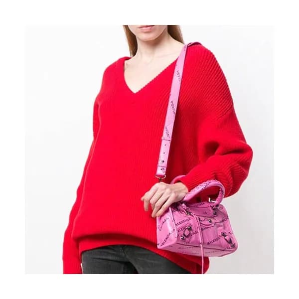 Balenciaga 2019 Graffiti Classic City Leather Smal… - 1