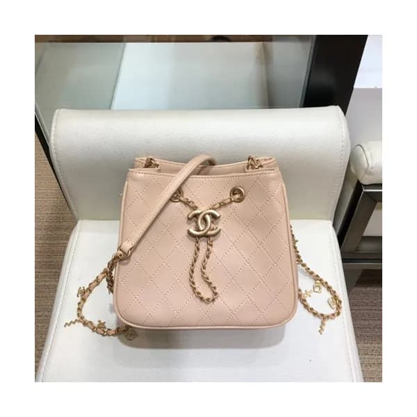 Chanel 2019 Leather Hobo Mini Chain Shoulder Cross… - 1