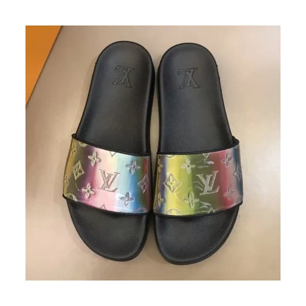 Louis Vuitton 2019 Mens Initial Logo Leather Slipp… - 1