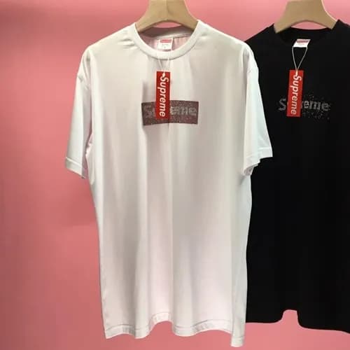 Supreme 2019 Mens Printing Logo Cotton Short Sleev… - 1