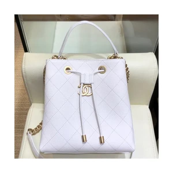 Chanel 2019 Leather Bucket Tote Shoulder Bag ,20CM… - 1