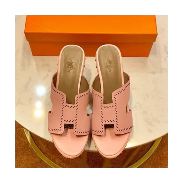 Hermes 2019 Ladies Oasis Leather Wedge Slipper - 에… - 1