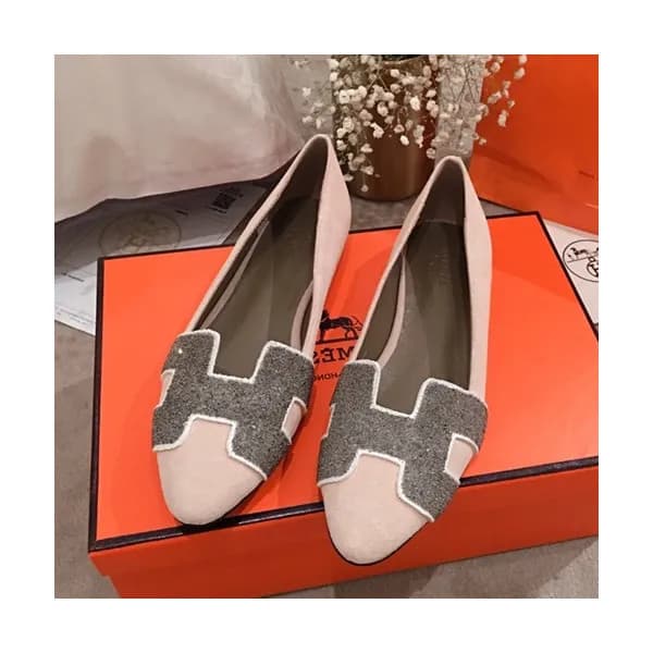 Hermes 2019 Ladies Suede Flat Shoes - 에르메스 2019 여… - 1
