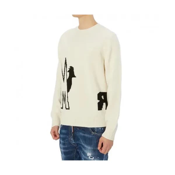 Moncler 2019 Mens Retro Logo Crew-neck Sweater - 몽… - 1