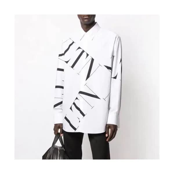 Valentino 2020 Mens Logo Cotton Shirts - 발렌티노 2020… - 1