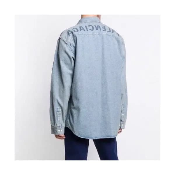[발렌시아가]Balenciaga 2020 Mens Logo Denim Tshirts - 발… - 1