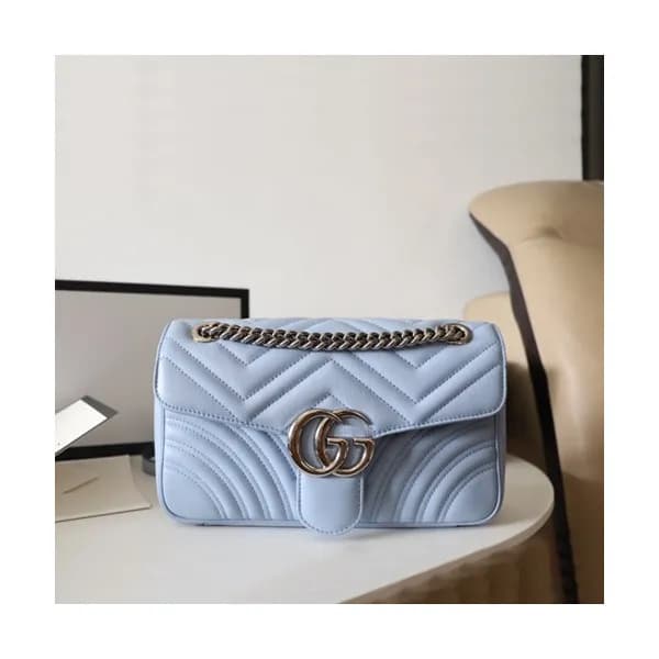 Gucci 2020 GG Marmont Matlase Women Shoulder Bag,2… - 1